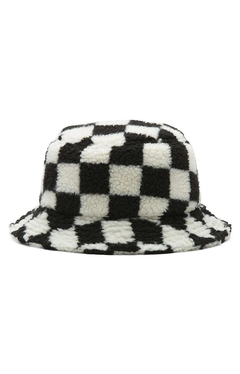 Vans Stylish Antique White Check Bucket Hat - A Must - Have Fashion Item
