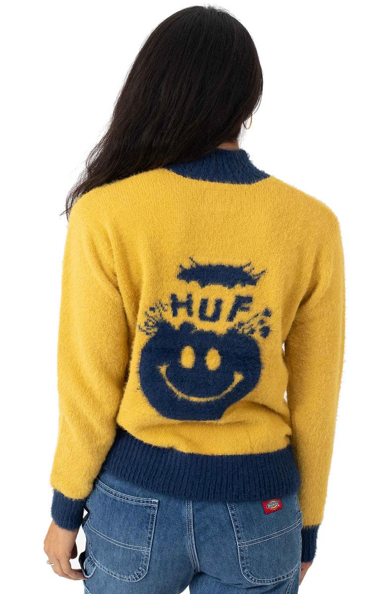 Irresistible HUF Cozy Gold Jacquard Knit Sweater
