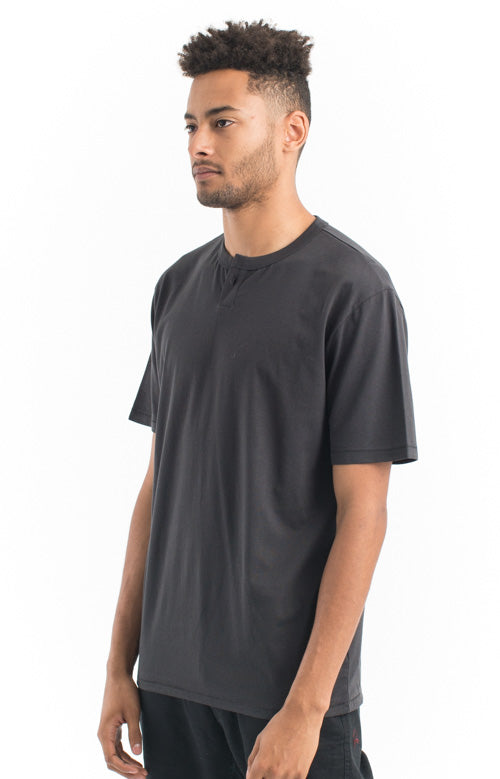Irresistible Distressed Charcoal Classic Henley