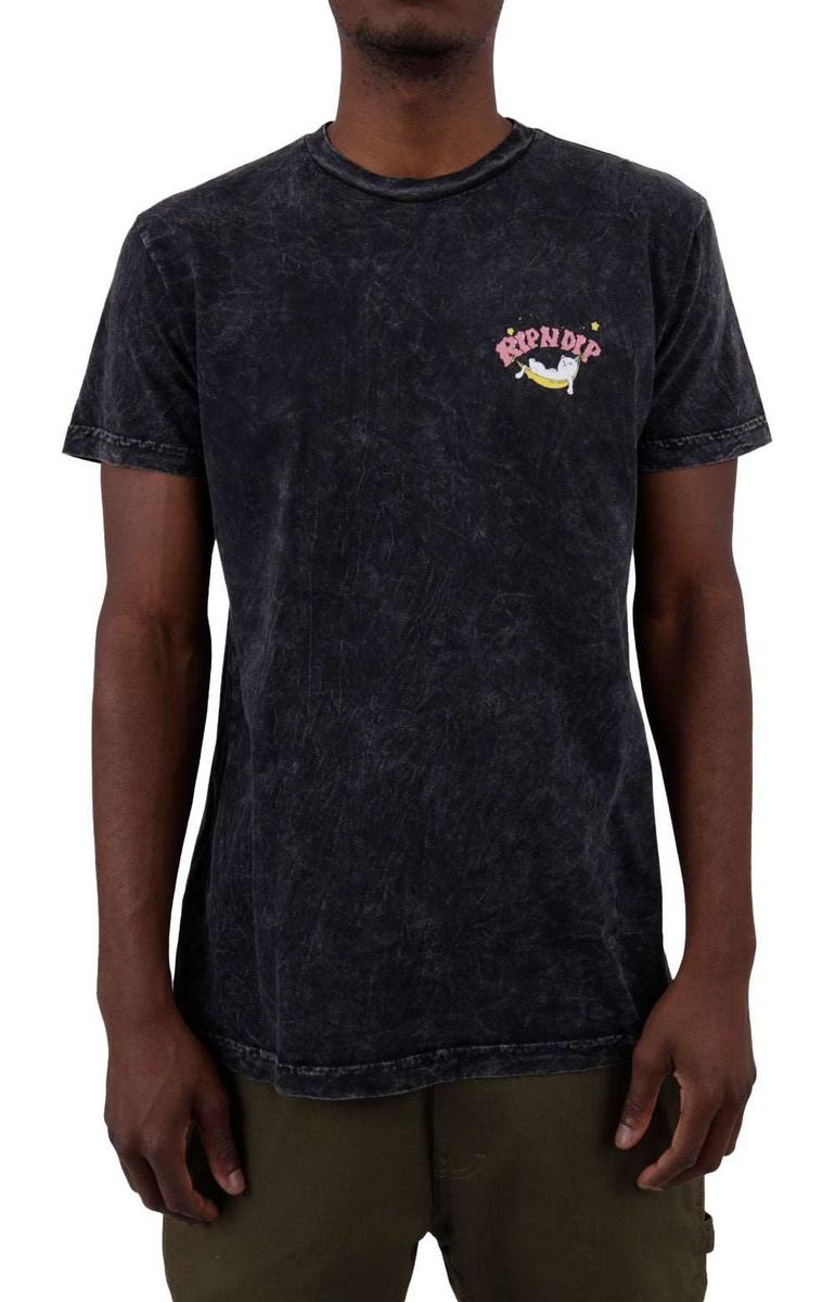Jet Black High On Life Mineral Wash Tee - Irresistible Style!