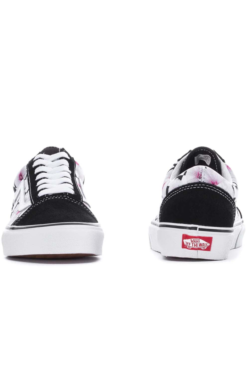 Vans Women's Hibiscus Check Old Skool Shoes - Stunning Black Style