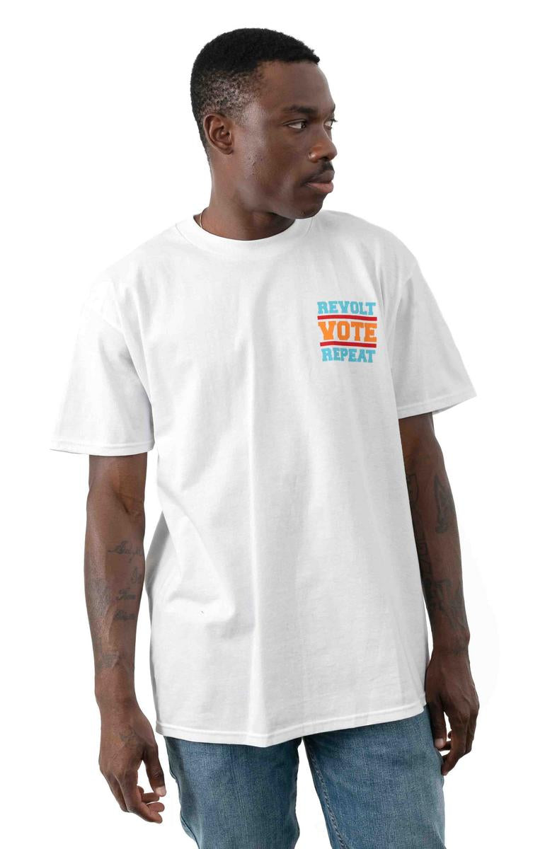 Revolt, Cast Your Vote, Repeat! White Tee