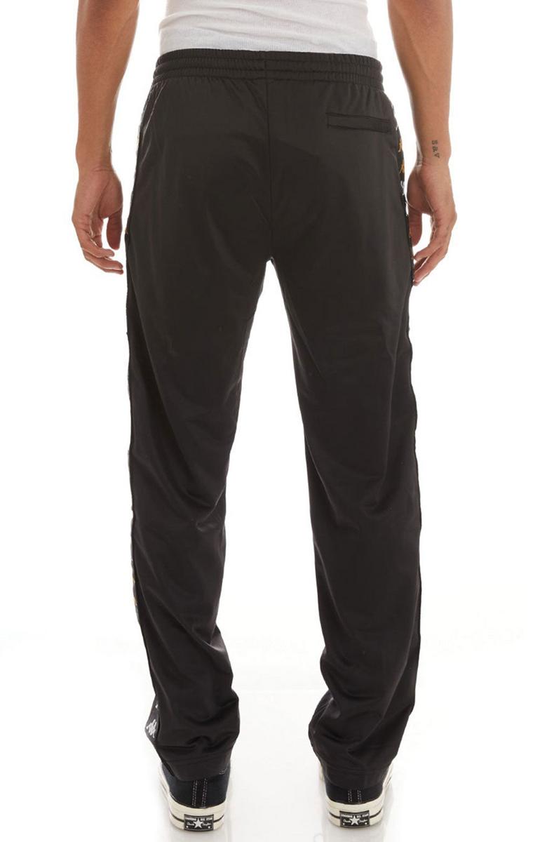 Kappa Men's Stylish 222 Banda Astoriazzin Track Pants - Black Smoke/Lt Yellow/Bright White