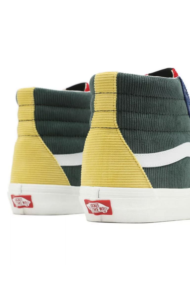 Vintage Charm: Mixed Corduroy High-Top Sk8-Hi Sneakers - Multi