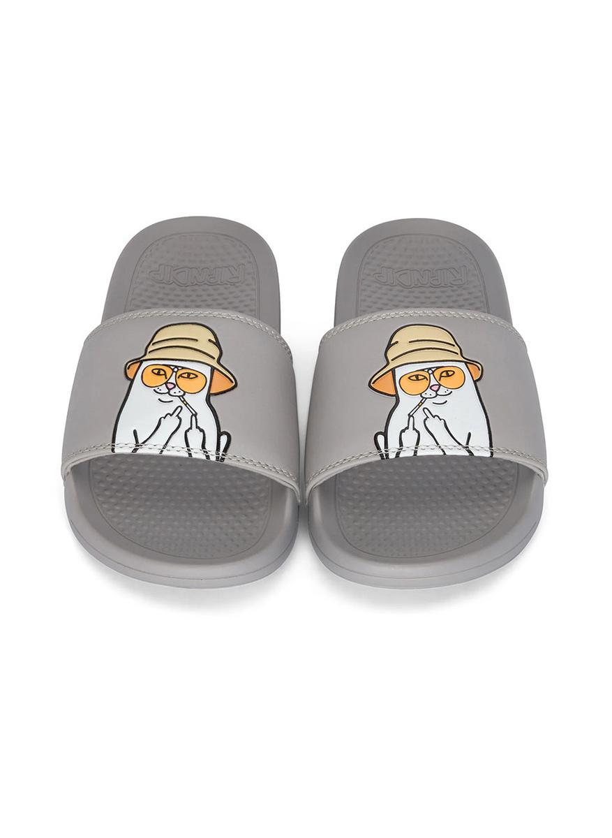 Nermal S Thompson Grey Comfort Slides - Fashionable & Cozy