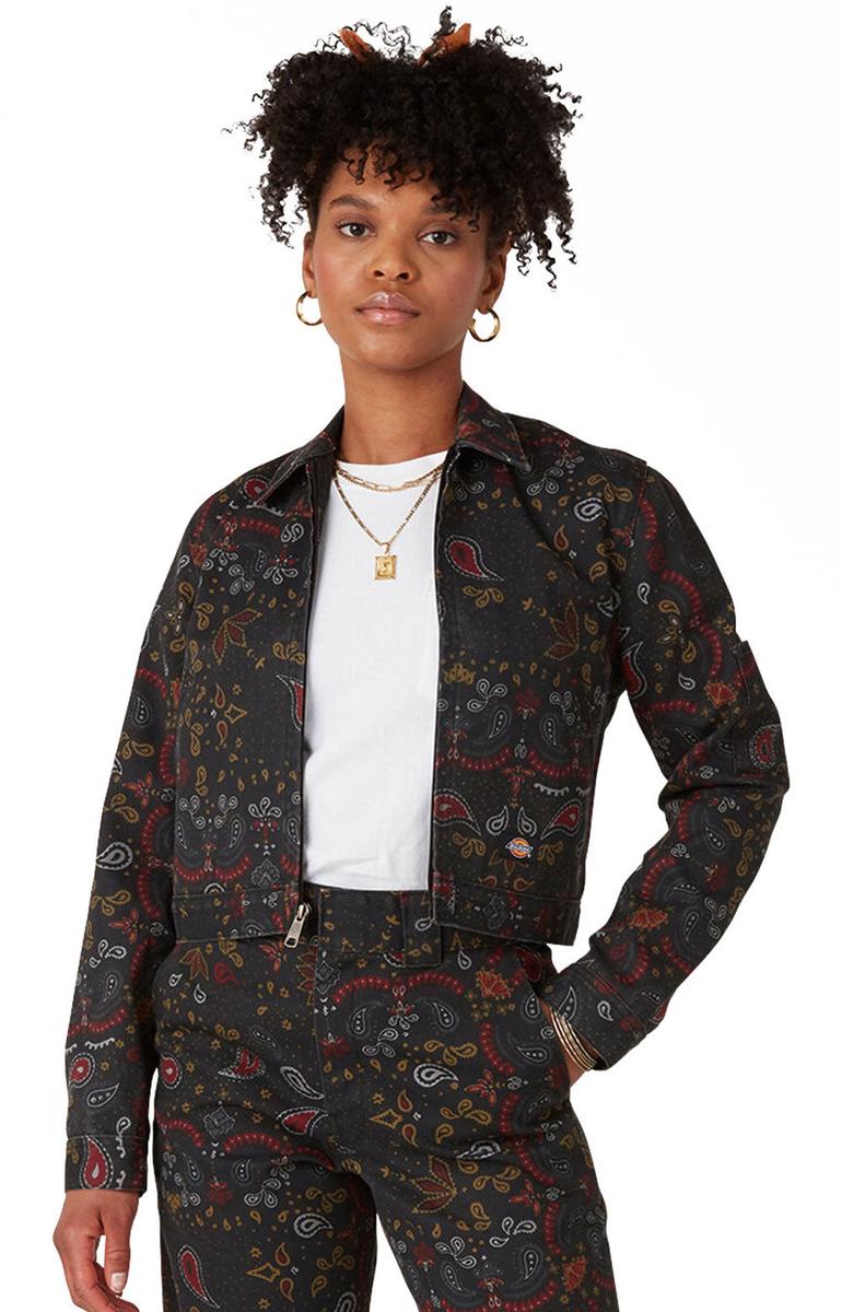 Revamped Eisenhower Jacket in Rinsed Black Bandana - A Must - Have!
