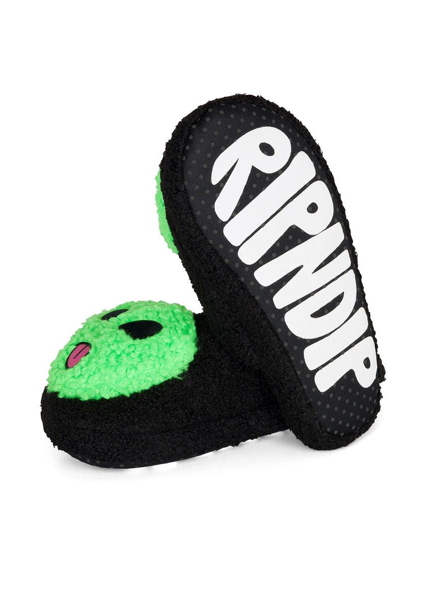 Alien Lord Black Indoor Plush Face Slippers - Must - Have Comfort!