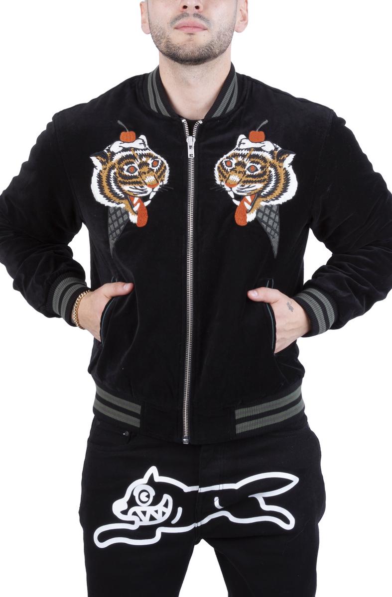 Ice Cream Dollars Stylish Black Velour Jacket