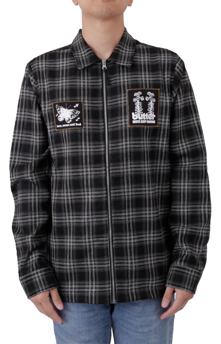 Stylish Melody Plaid Zip Jacket in Black/White - A Must-Have!