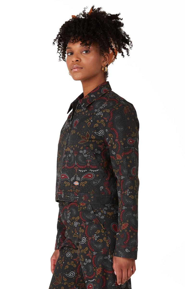 Revamped Eisenhower Jacket in Rinsed Black Bandana - A Must - Have!