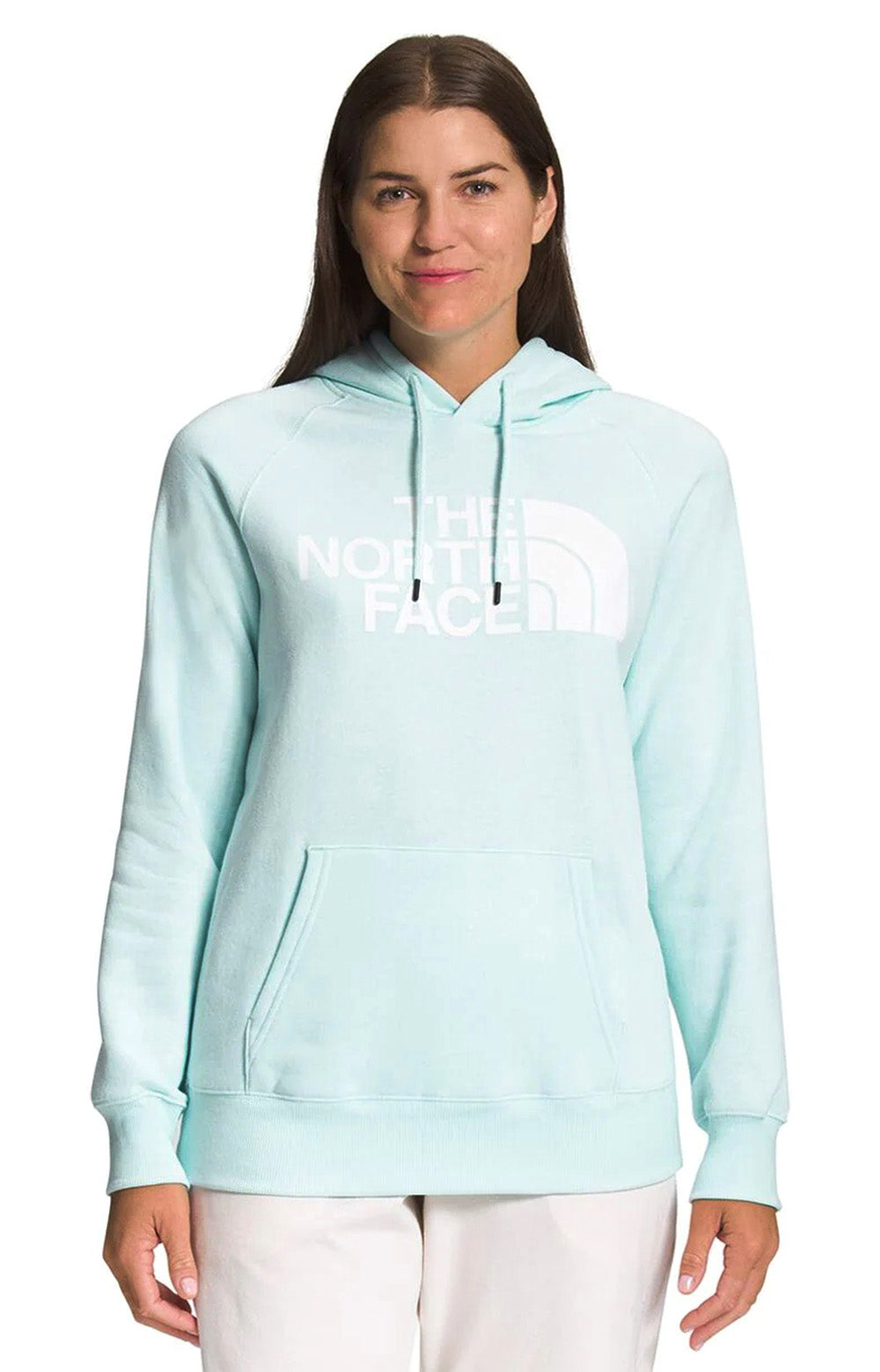 The North Face Women's Half Dome Skylight Blue/TNF White Pullover Hoodie - A Must-Have!