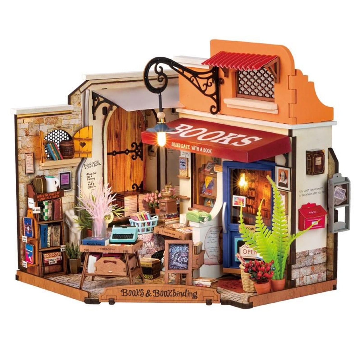Rolife DIY Mini Corner Bookstore House