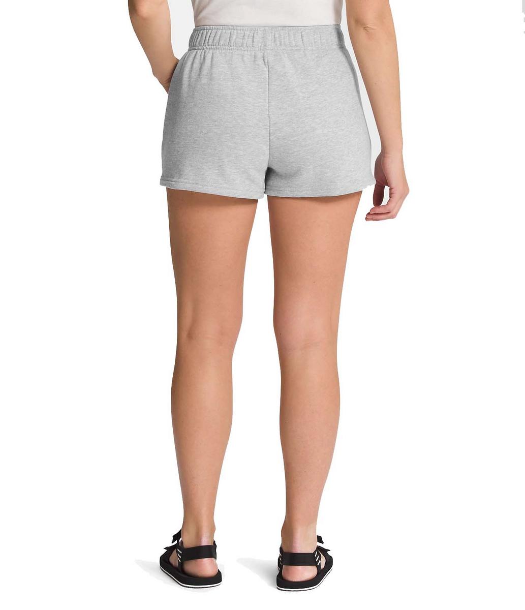 The North Face Women's Half Dome Fleece Shorts in Light Grey Heather/White