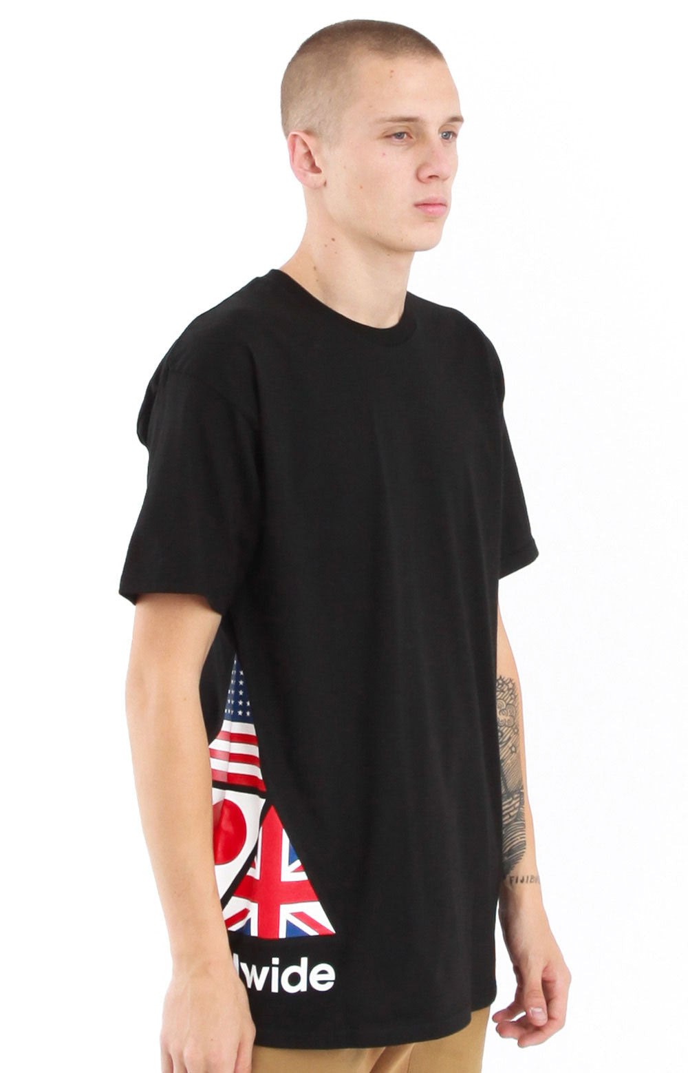 Huf's Stunning Black Stadium Offsides Tee