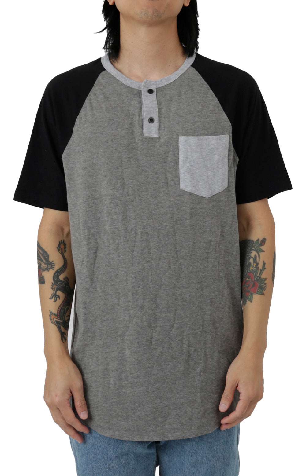 Stylish Grey Come Up Henley