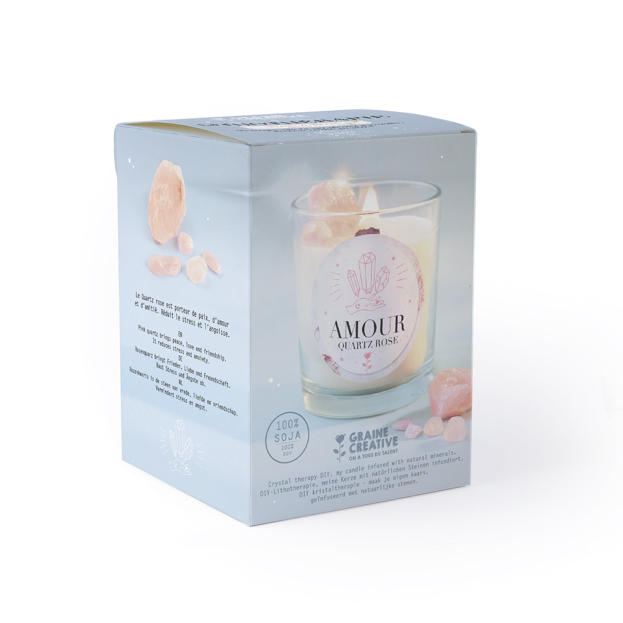 DIY Rose Quartz Lithotherapy Candle Kit: Unleash Your Creativity!