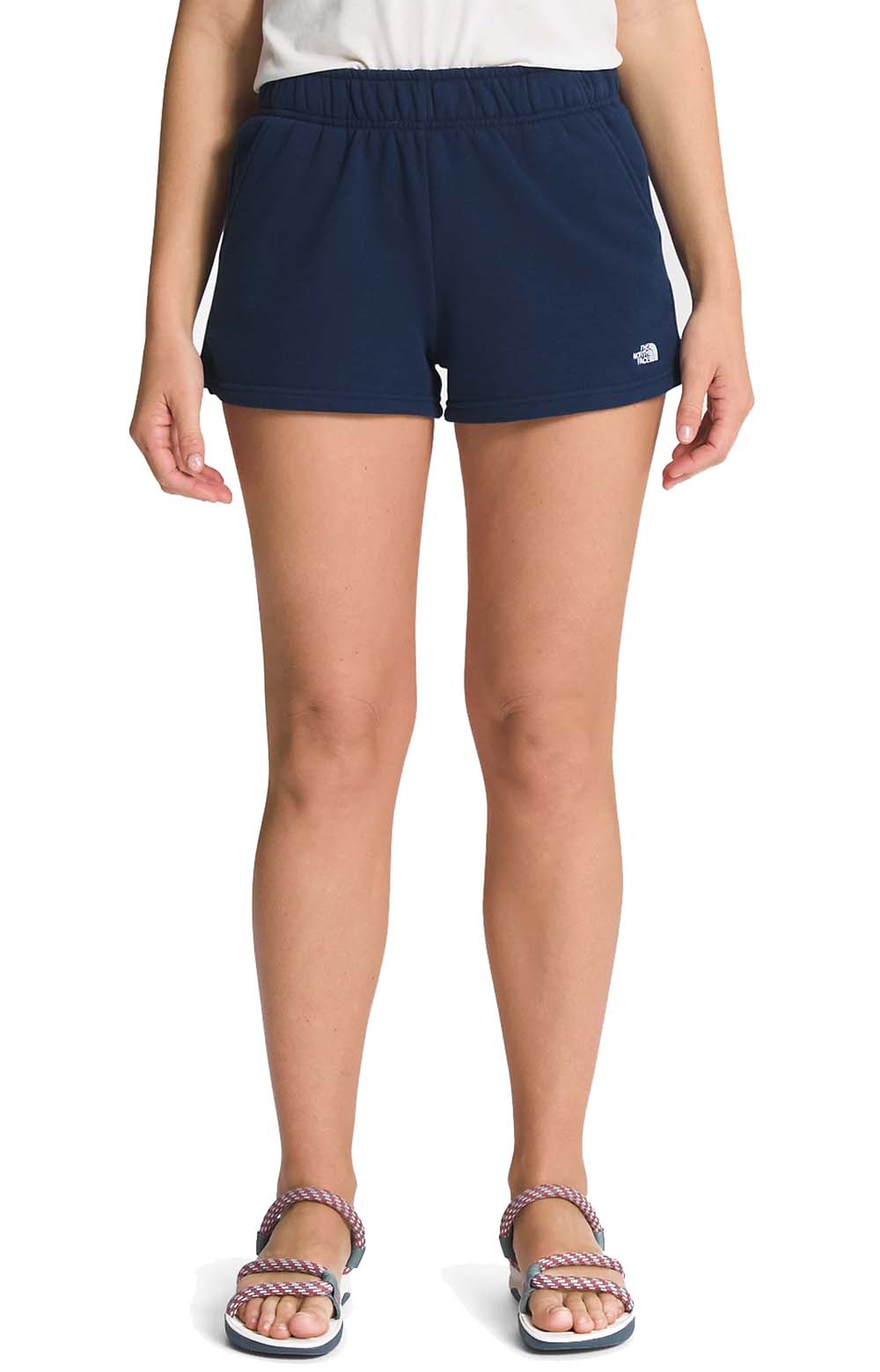 The North Face Women's Half Dome Fleece Shorts - Summit Navy/TNF White