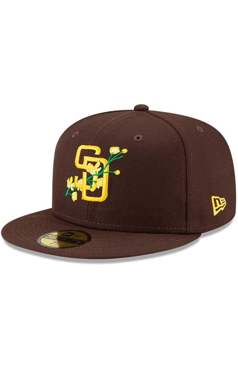 Gorgeous San Diego Padres Floral Logo 59FIFTY Fitted Cap - Grab Yours Now!