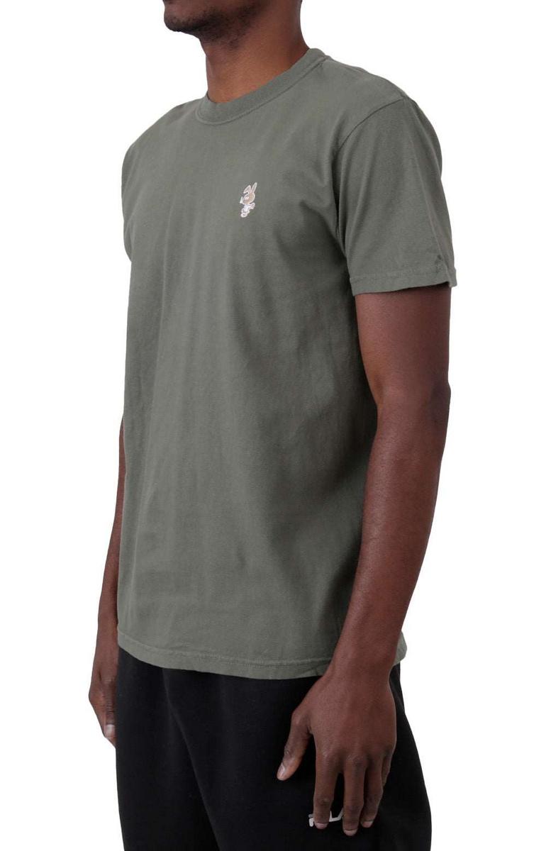 Irresistible Sage Green Camo Bunny T-Shirt with Choc Chip Design