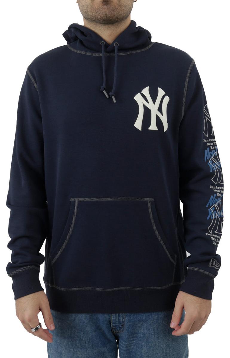 NY Yankees Eye - Catching Split Design Pullover Hoodie