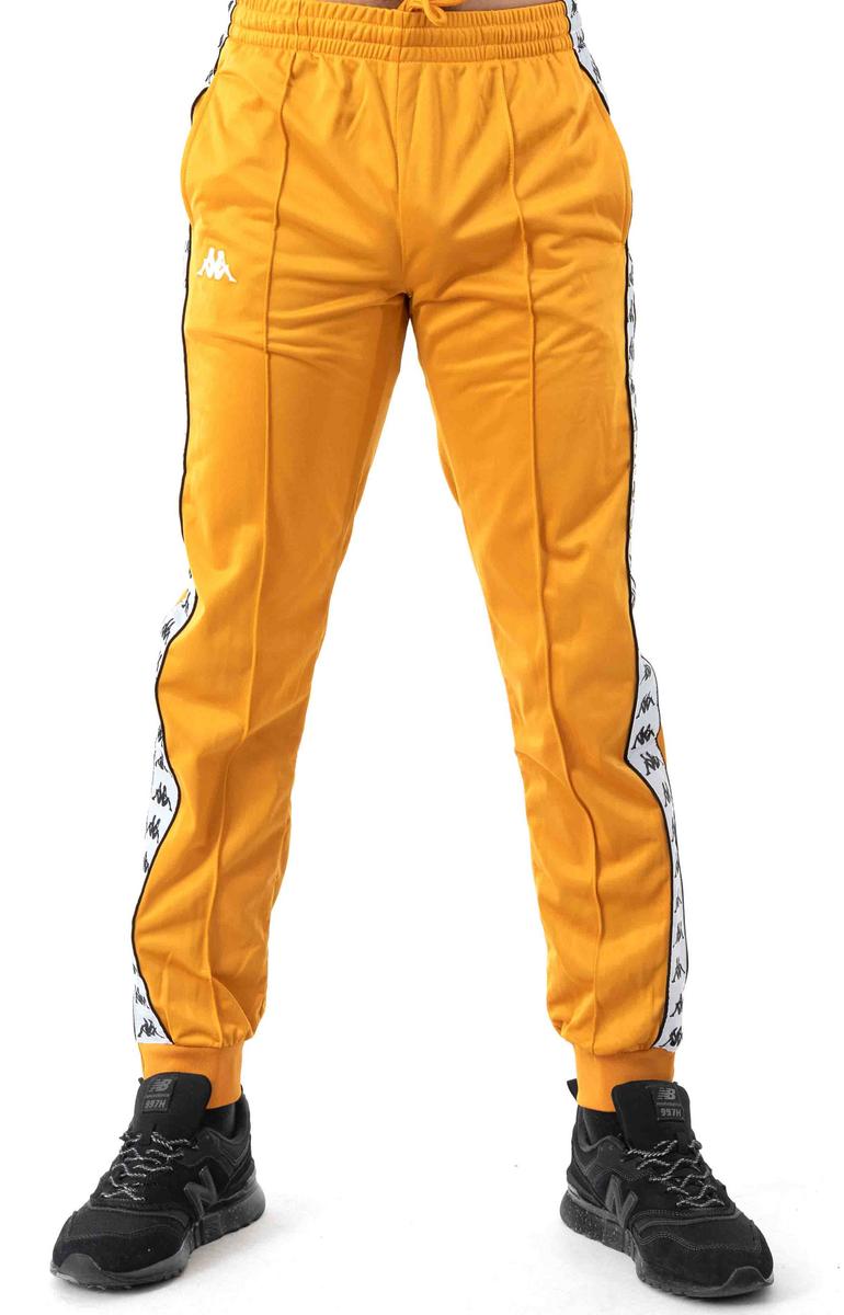 Kappa's Stunning 222 Banda Rastoriazz Yellow Ochre/White Trackpants