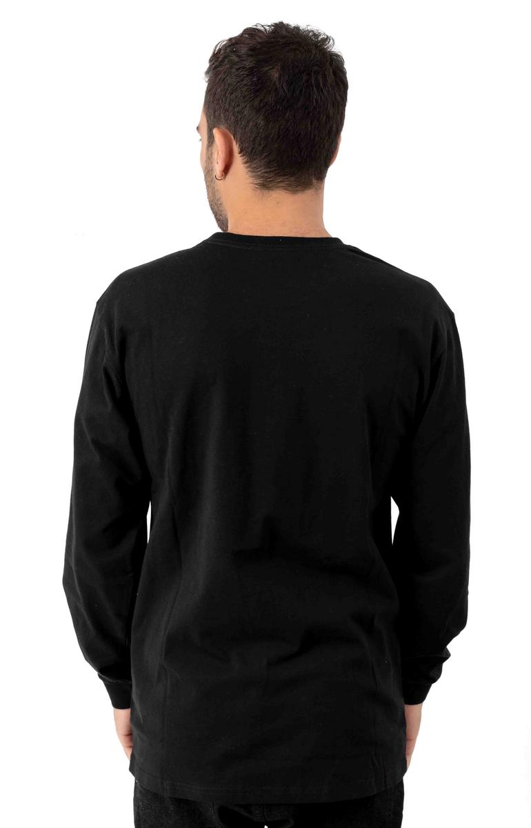 Brixton's Stylish Black Long-Sleeve Pocket Shirt