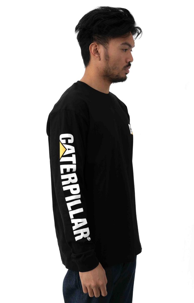 Caterpillar Black Long Sleeve Trademark Logo Shirt - Must-Have for All!