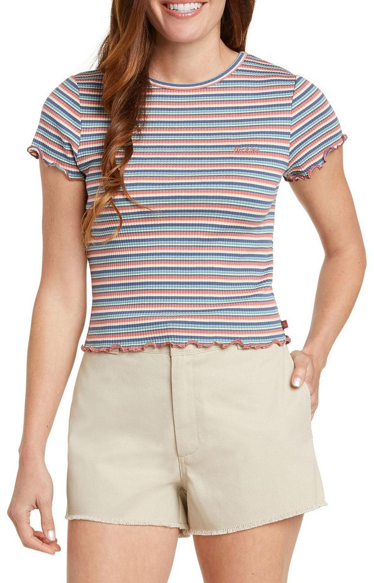 Dickies Women's Stunning Multi-Color Short Sleeve Baby T-Shirt