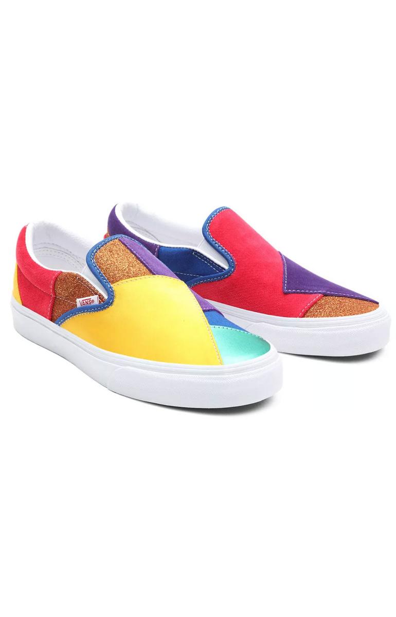 Vans Women's Pride Classic Slip-On Shoes - Stunning Vibrant Patchwork Design