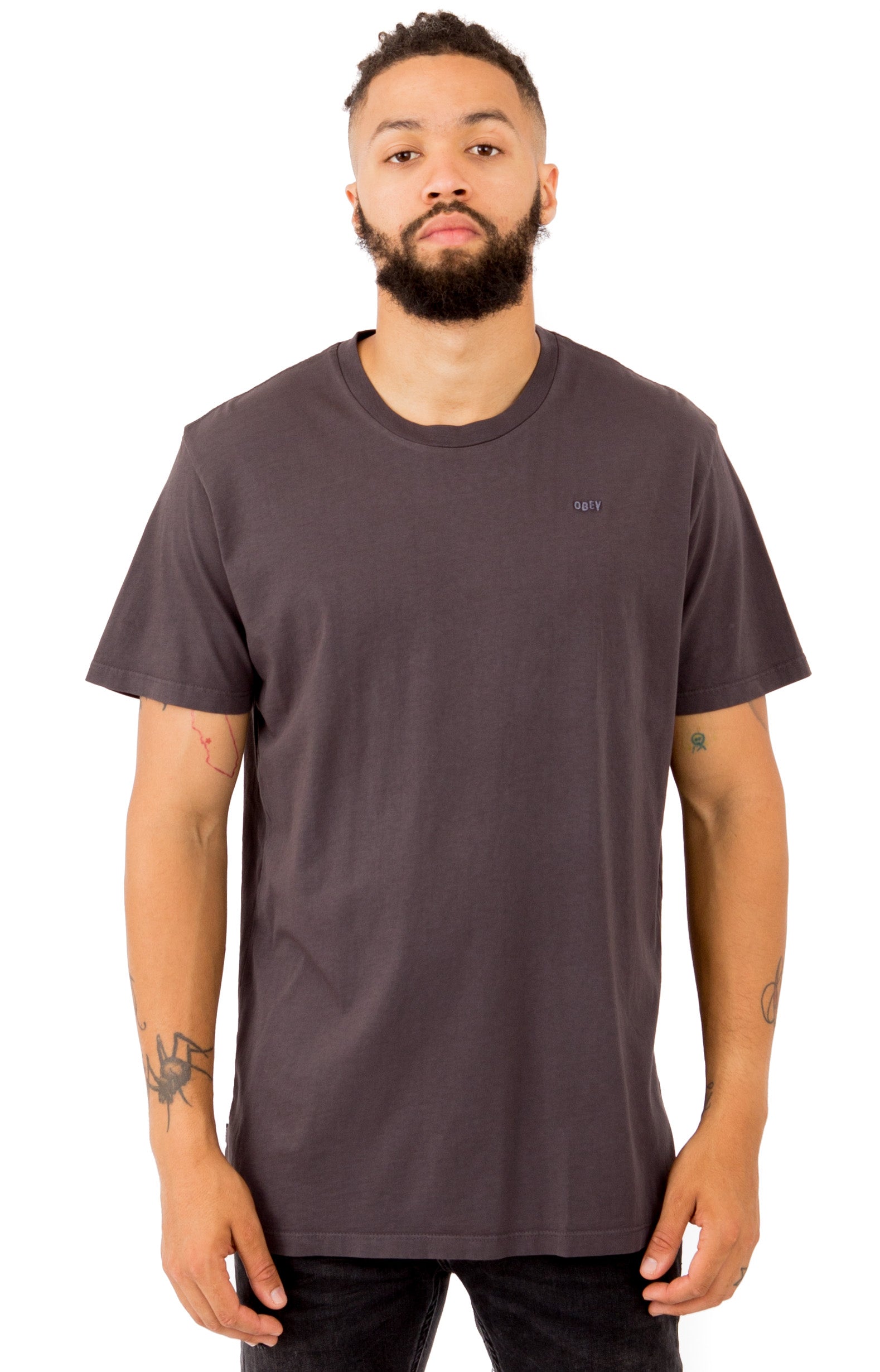 Stunning Jumbled Pigment T-Shirt in Dusty Black