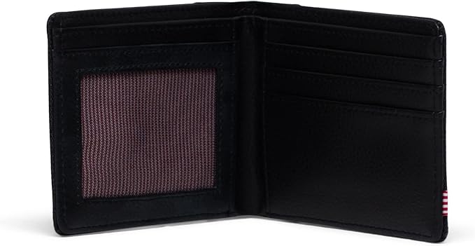 Herschel Hank II RFID Blocking Bi-Fold Wallet - Sleek Black Crosshatch/Black | Moose Limited