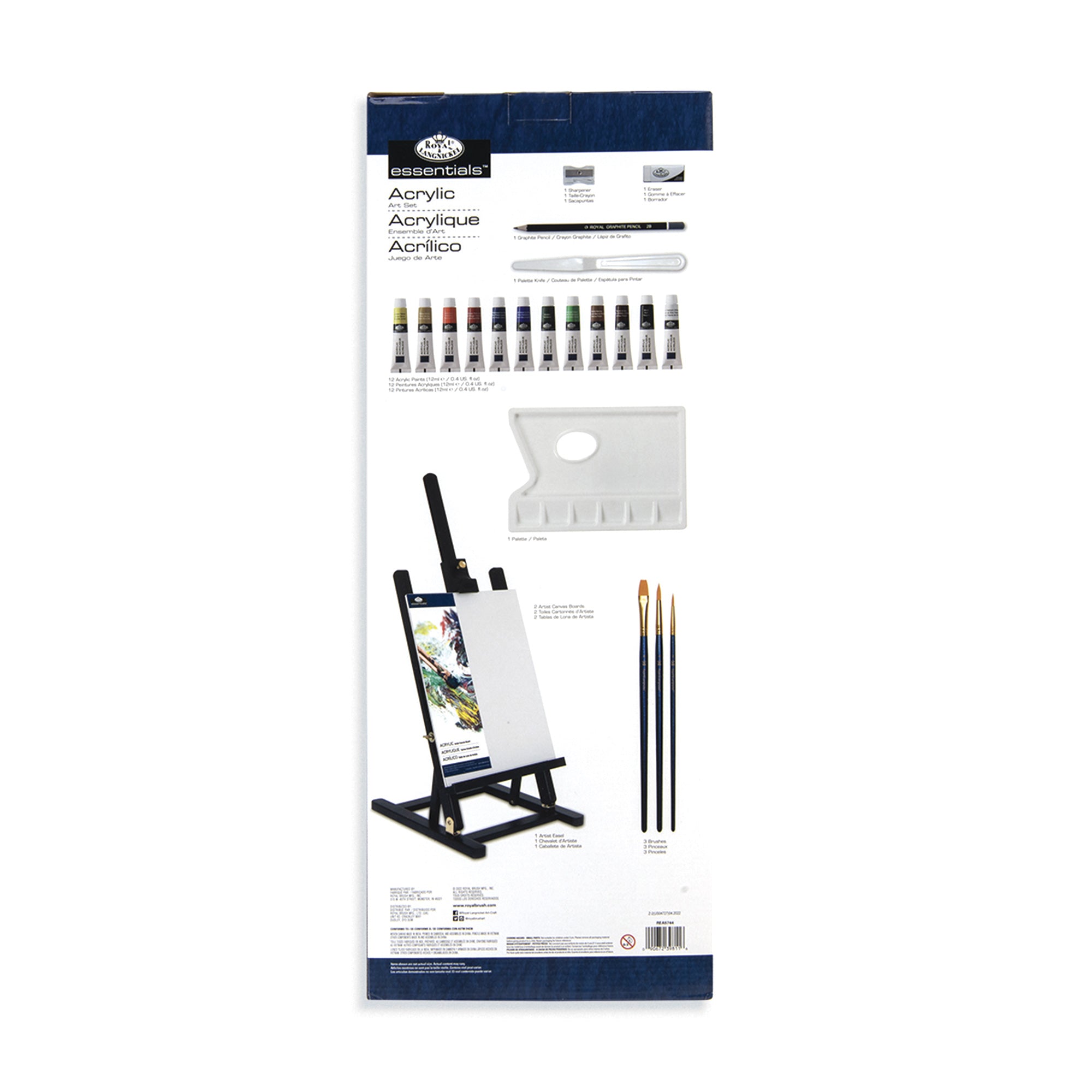 Black Series Acrylic Painting Easel Kit - Unleash Your Creativity with 23 Pieces!
