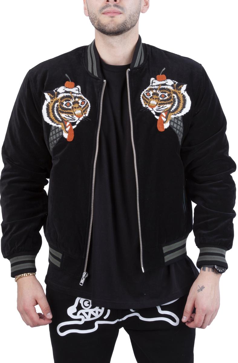 Ice Cream Dollars Stylish Black Velour Jacket