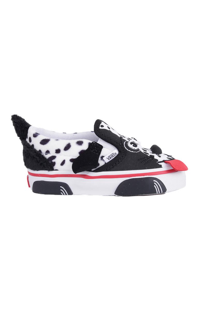 Vans Kids Dalmation Black Dog Slip-On V Shoes - Adorable and Trendy!