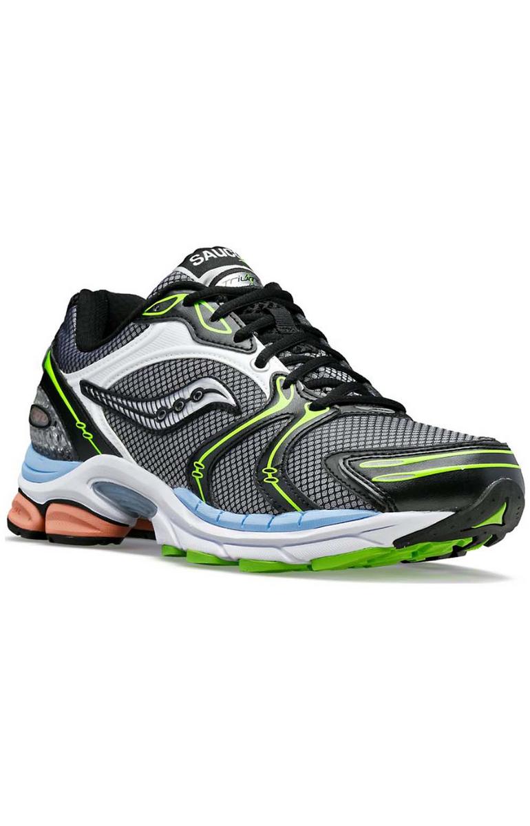Saucony Progrid Triumph 4: Eco-Friendly Running Shoes in Stylish Black/White/Pink