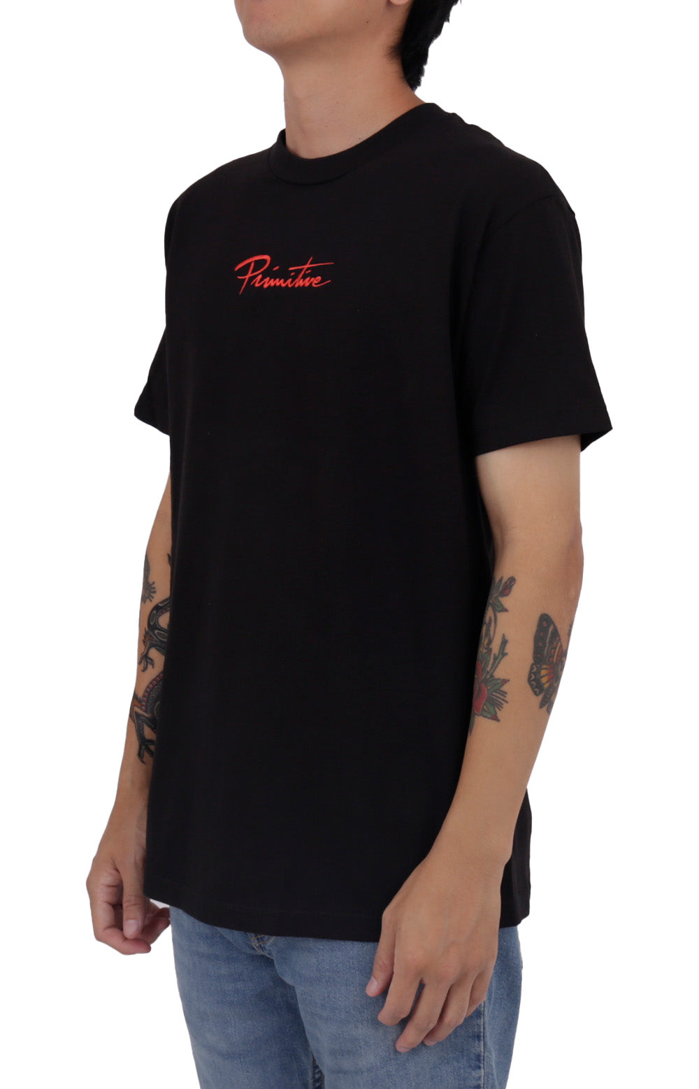 Primitive x My Hero Academia's Dynamite Katsuki Bakugo Black T-Shirt with Stunning Embroidered Logo