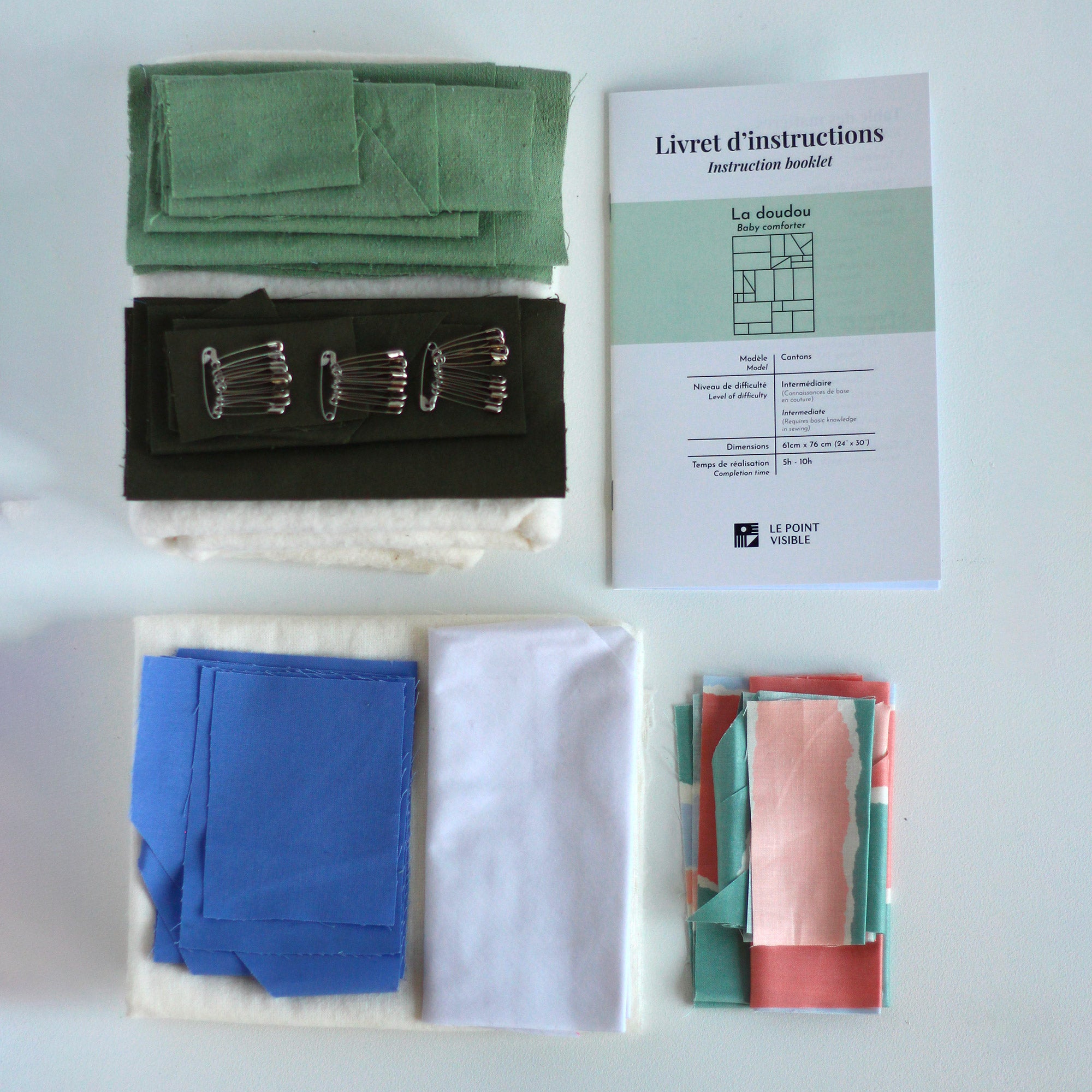 Unleash Your Creativity with Our DIY Baby Comforter Quilt Kit in Gorgeous Green!