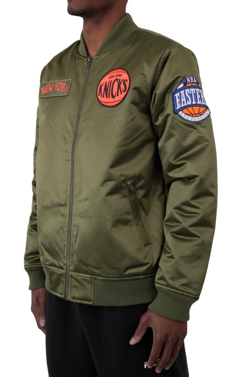 Mitchell & Ness NBA Knicks Flight Satin Bomber Jacket - A Must-Have for Fans!