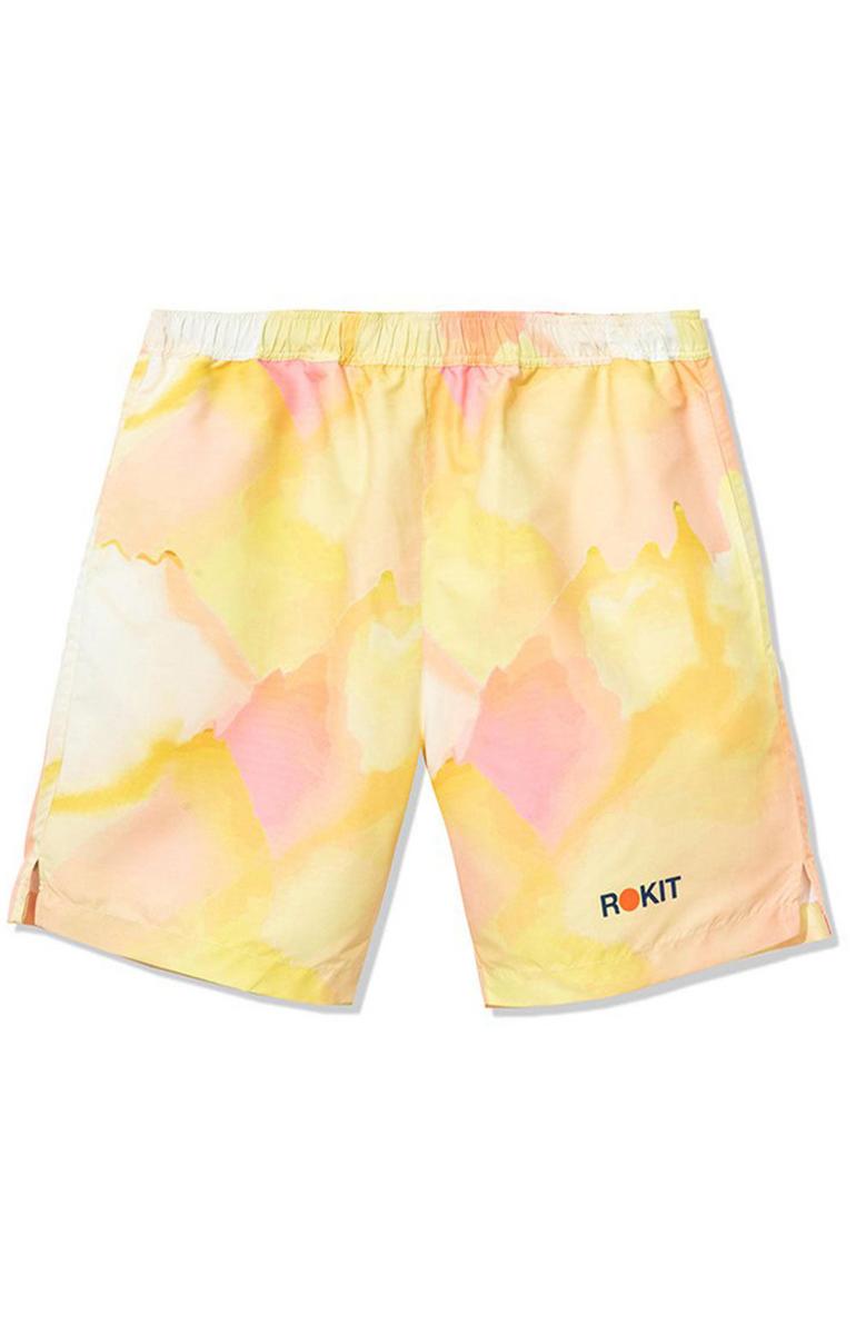 Stunning Tie - Dye Yellow Abstract Shorts