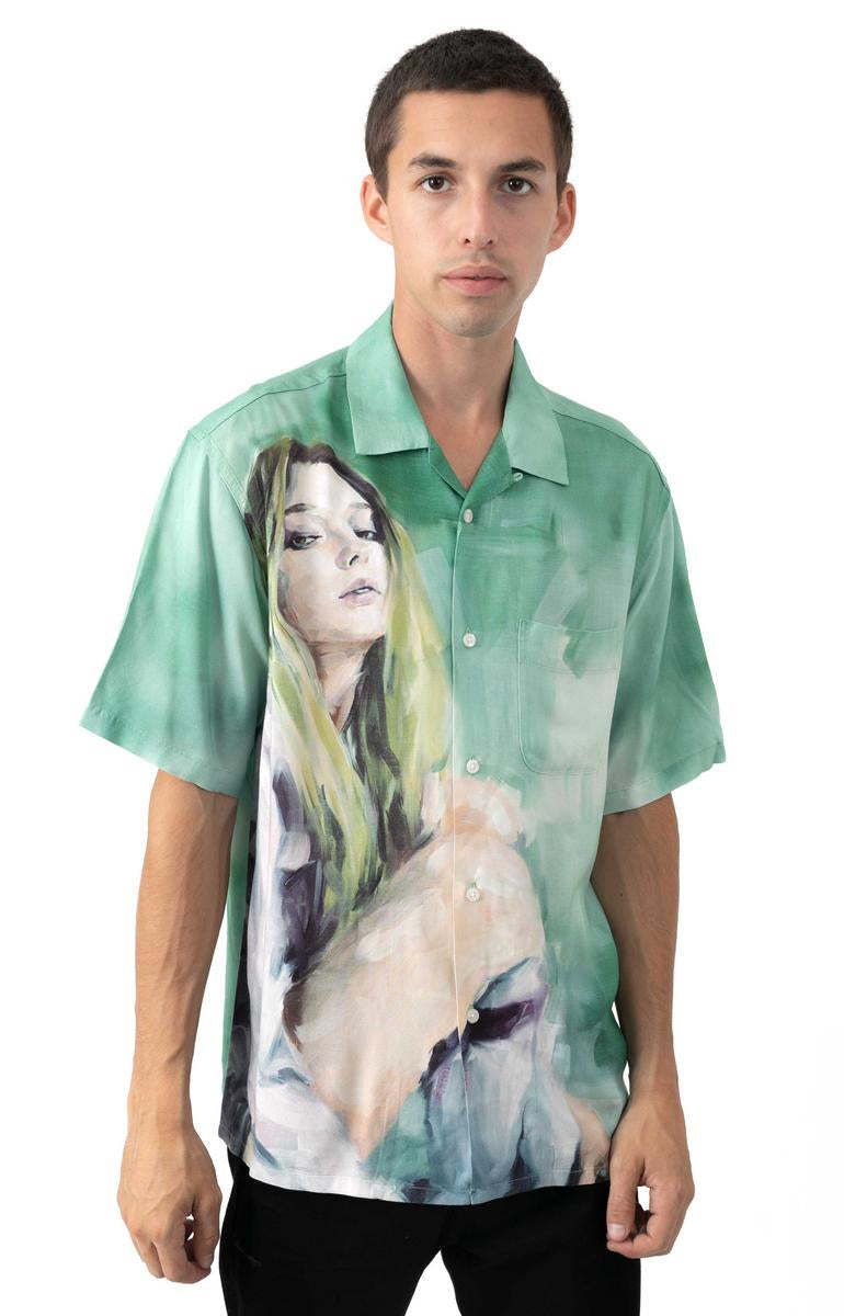 Stunning Oil Painting Button - Up Shirt