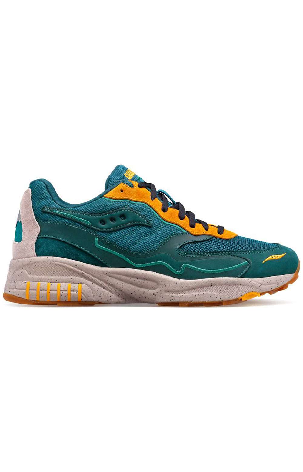 Saucony 3D Grid Hurricane Retro Sneakers - Stunning Green/Orange