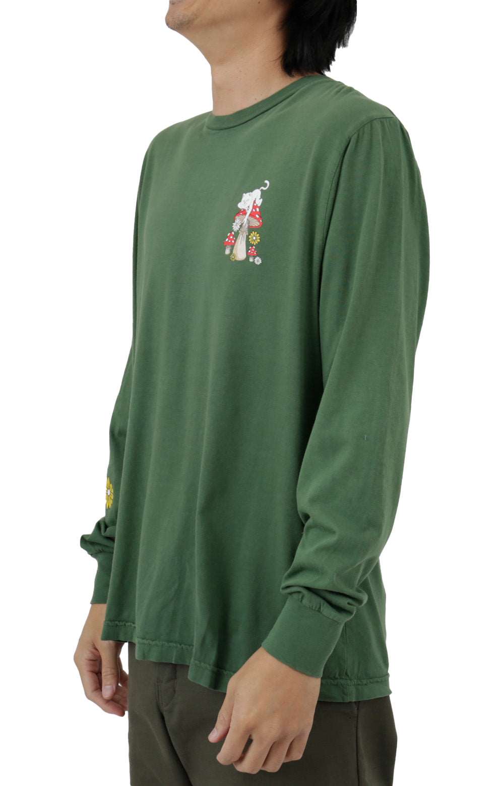 Gorgeous Olive Caterpillar Garden Long-Sleeve Shirt
