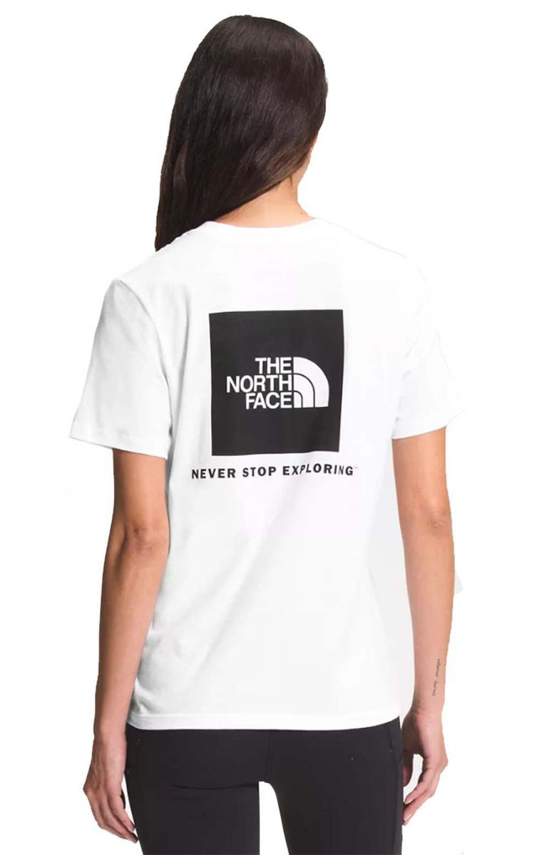 The North Face Women's Box NSE T-Shirt in TNF White and TNF Black