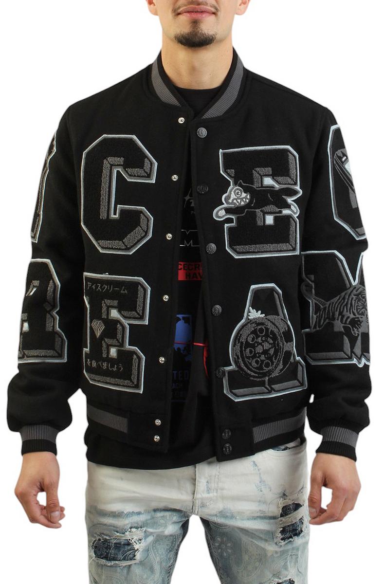 Ice Cream Men's Creme Patchwork Varsity Jacket