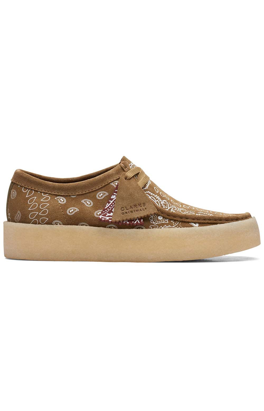Clarks Wallabee Cup Shoes - Stunning Dark Olive Paisley Print
