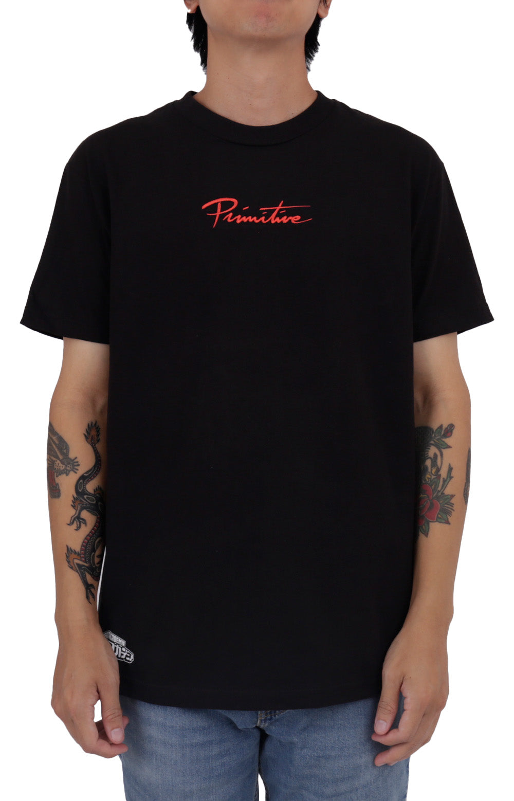 Primitive x My Hero Academia's Dynamite Katsuki Bakugo Black T-Shirt with Stunning Embroidered Logo
