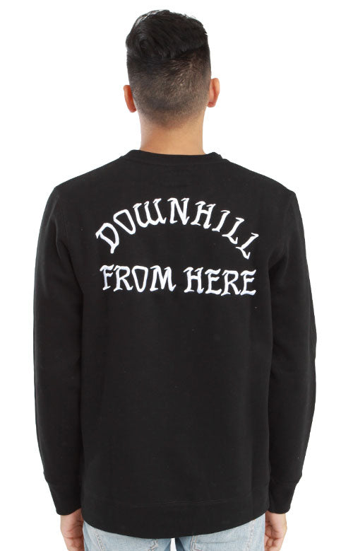 Huf's Stunning Black Exodus Crewneck - Grab Yours Now!
