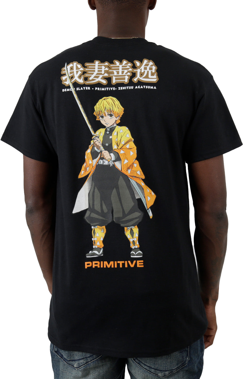 Demon Slayer's Stunning Zenitsu Agattsuma Black T-Shirt
