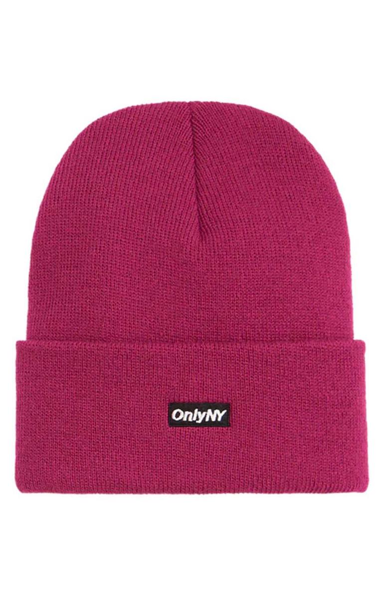 Stylish Raspberry Block Logo Knit Hat - A Must - Have!