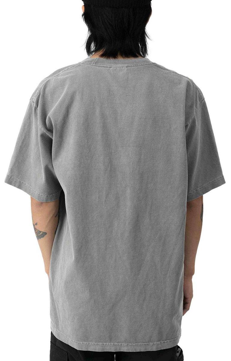 Max Oversized Vintage-Dyed Heavyweight Tee - Cement: A Must-Have Retro Classic